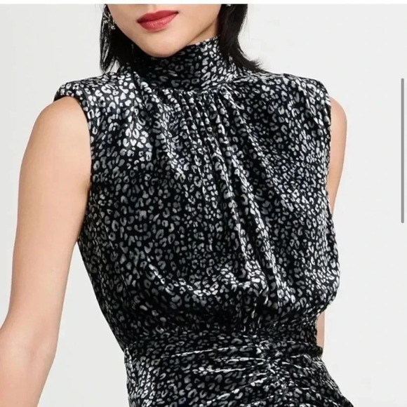 NWT Ramy Brook Lennon Velvet Leopard Print Dress size 2 - Picture 2 of 15